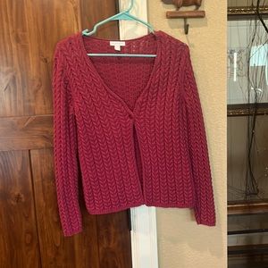 Charter Club size m cardigan magenta